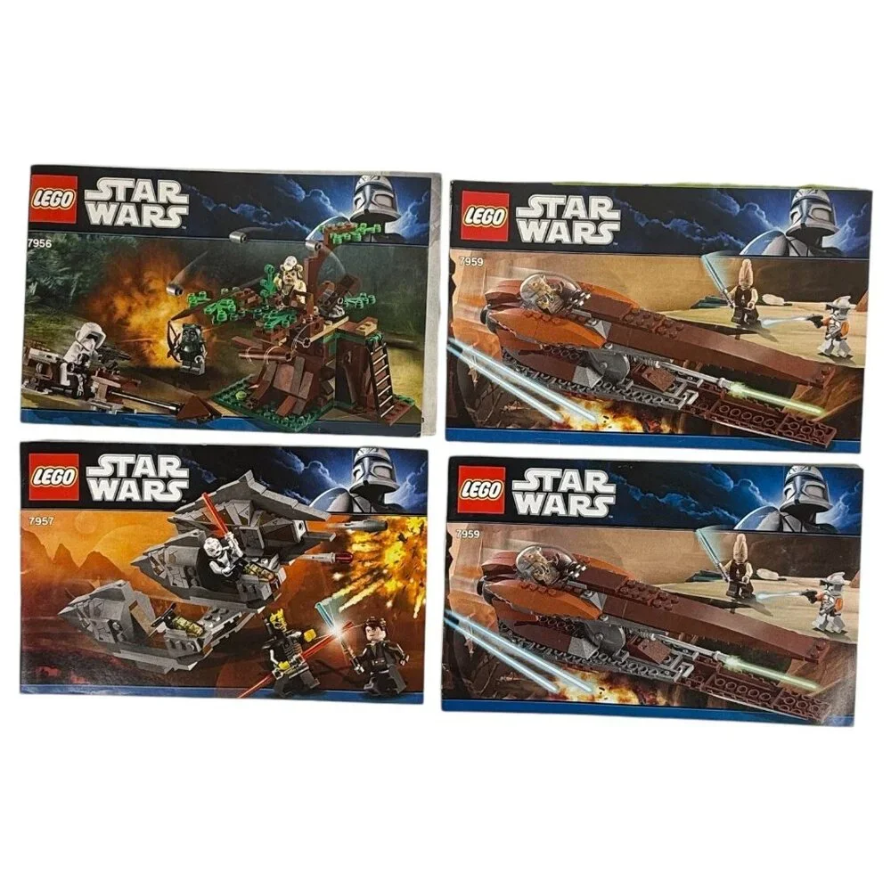Lot Of 10 LEGO Star Wars Instruction Manuals For Sets 7956 7957 7959 8083 8086 +